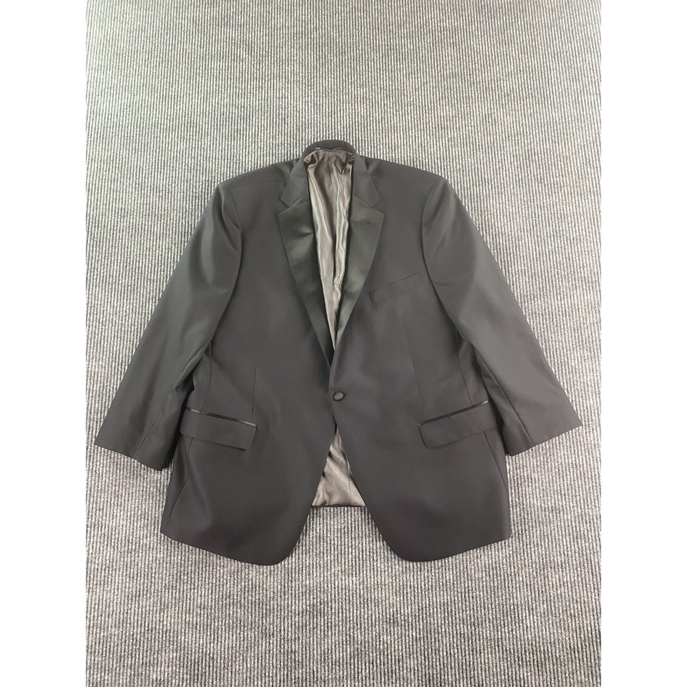 Hart Schaffner Marx Tuxedo Jacket 50 R Black Wool Formal Luxury Designer USA